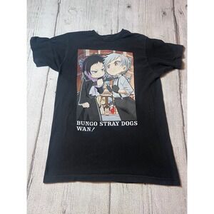 Kadokawa Bungo Stray Dogs Wan! T-Shirt Medium Black Anime Graphic Tee Streetwear